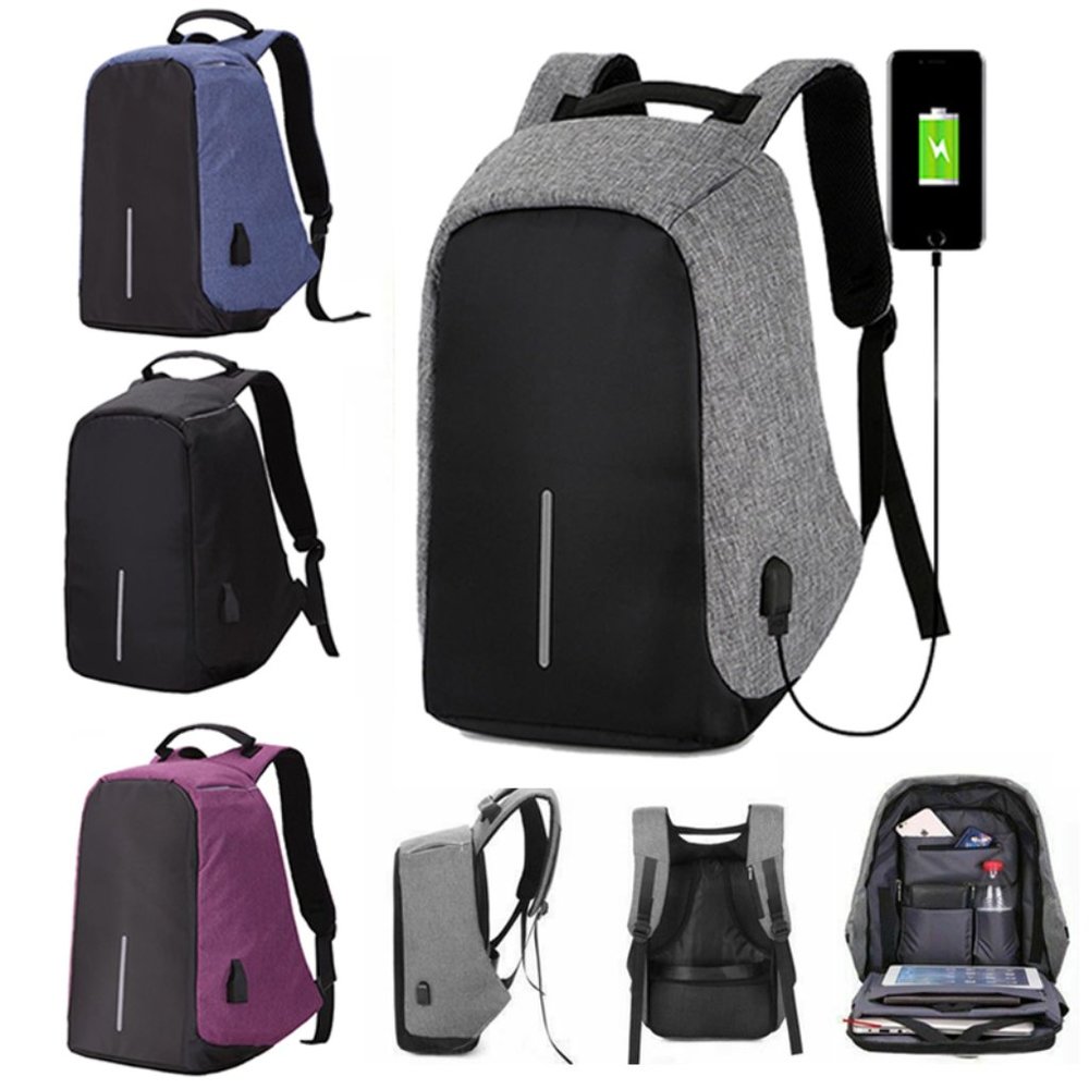 Anti-Theft Laptop Backpack USB Charging Travel Bag